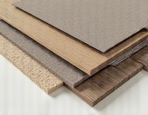 Luxury material samples and color palettes