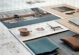 Mood board and 3D interior renderings